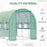 Walk In Greenhouse, Garden Polytunnel with PE Cover, Zipped Roll Up Door and 6 Mesh Windows, 3x2x2m, Green