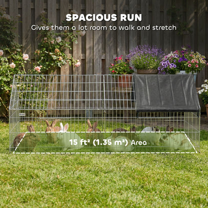 Rabbit Run, Pet Playpen w/ Protective Cover, 180 x 75 x 75 cm, Black