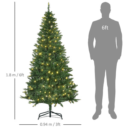 6FT Prelit Artificial Christmas Tree w/ Warm White Light Xmas Decoration