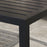 Outdoor Side Table, Rectangular Patio Coffee Side Table with Steel Frame and Slat Tabletop for Garden, Balcony, Black