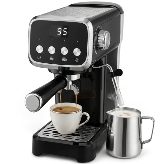 Espresso Machine with 20-Bar Pressure, Black