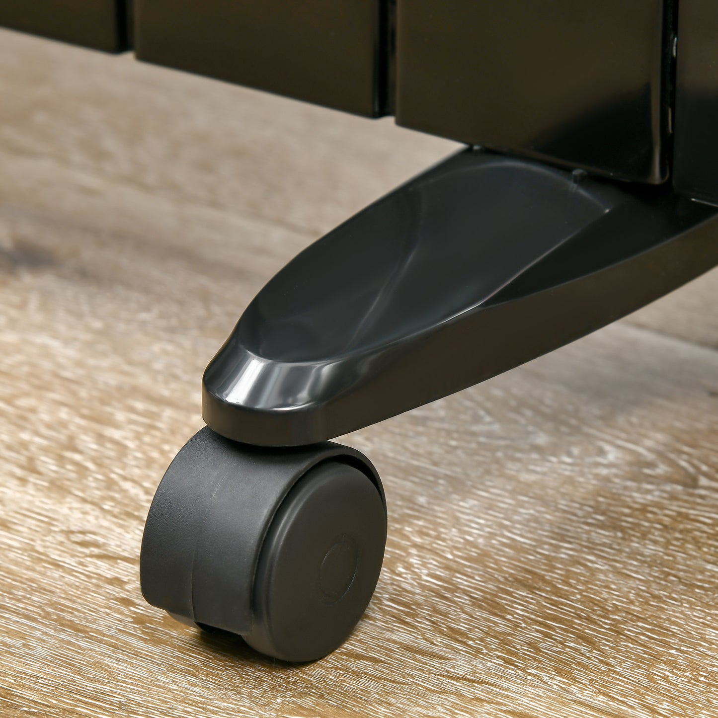 Convector Radiator Heater, Quiet Panel Heater, Freestanding or Wall-mounted Portable Electric Heater with Window Opening Detection Black