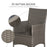 4PC Rattan Chair Patio Sofa Chairs Set Cushioned Outdoor Rattan Furniture