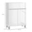 Kleankin High Gloss Bathroom Cabinet, Freestanding Storage Cupboard Storage, Bathroom Storage Unit with Drawer and Adjustable Shelf, White