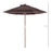 2.5m Wood Wooden Garden Parasol Sun Shade Patio Outdoor Umbrella Canopy New(Coffee)