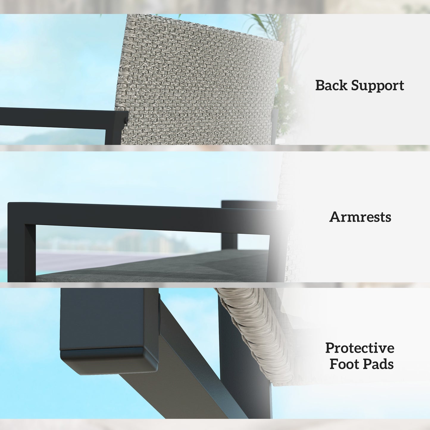 Rattan Garden Bench with Storage, Inner Bag, 151.5L Outdoor Bench