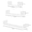 3 pcs U Shaped Shelves Set-White