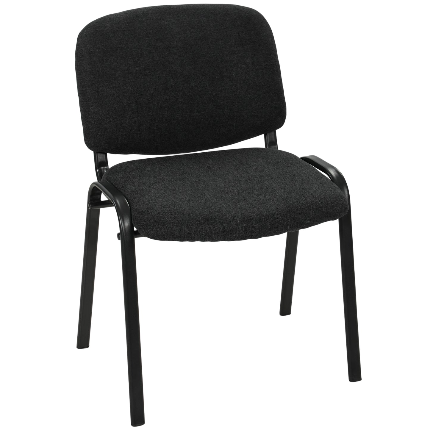 Meeting Chair with Stackable, Padded Seat, Black