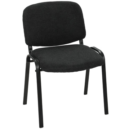 Meeting Chair with Stackable, Padded Seat, Black