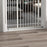 Metal 74-100cm Adjustable Pet Gate Safety Barrier w/ Auto-Close Door White