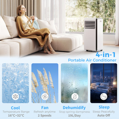 4-in-1 Portable Air Conditioner 7000 BTU Air Conditioning Unit White