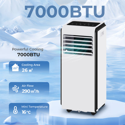 4-in-1 Portable Air Conditioner 7000 BTU Air Conditioning Unit White
