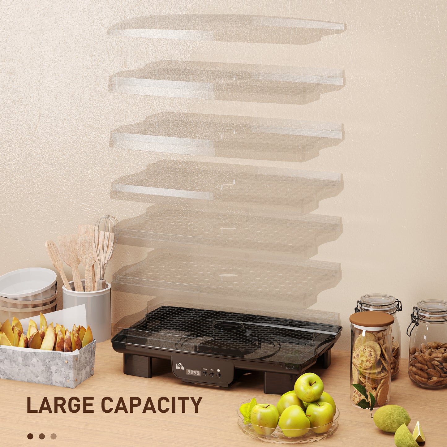 6 Tray Food Dehydrator, Food Dryer Machine for Fruit Meat Vegetable