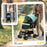 Pet Stroller for XS and S Dogs w/ Rain Cover - Green