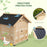 Wooden Duck House, Poultry Coop with Double Doors, Openable Roof