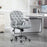 Office Chair Ergonomic 360¬¨‚àû Swivel Diamond Tufted Home Work Velour Padded Base 5 Castor Wheels Grey