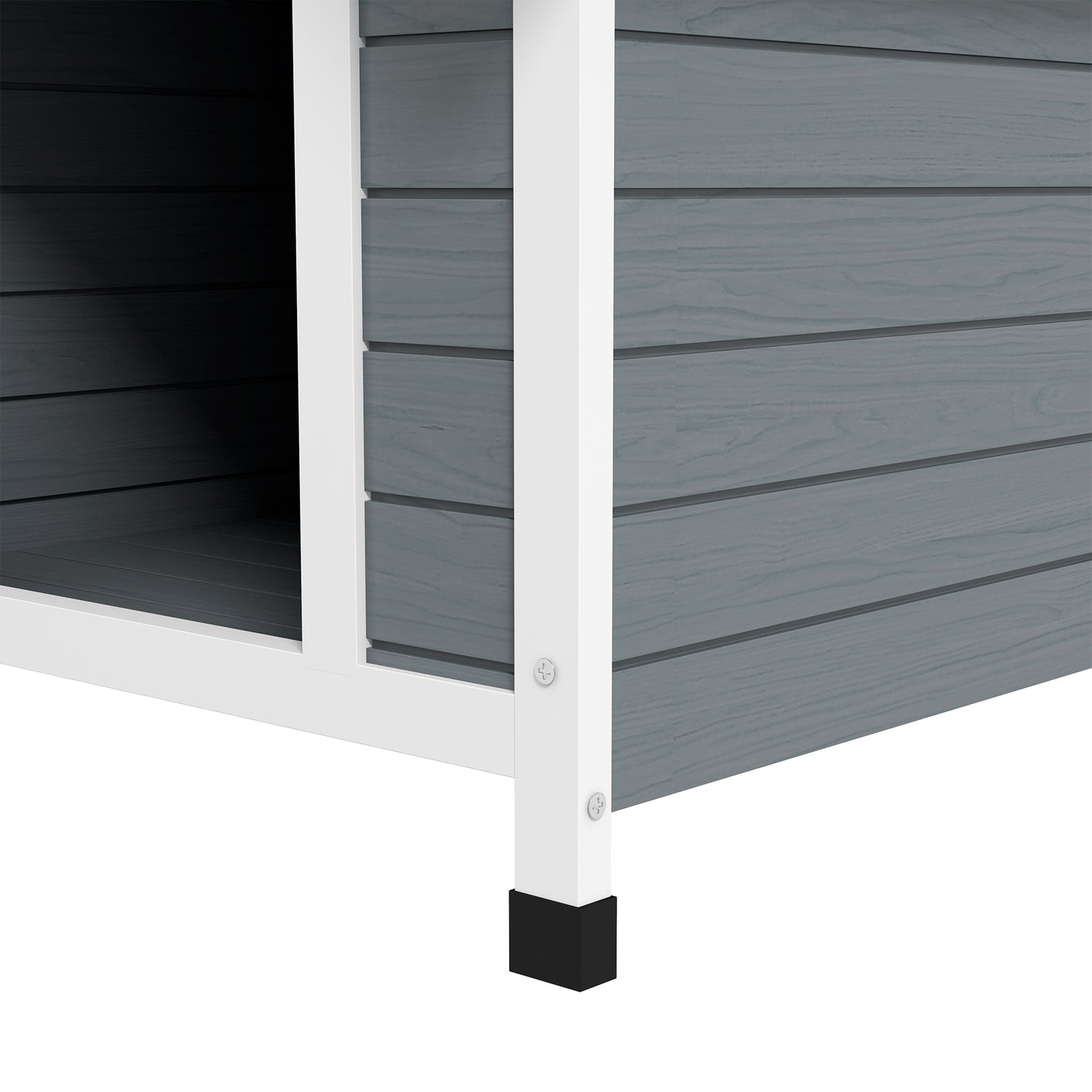 Dog Kennel Outdoor Dog House w/ Removable Floor, for Medium Dogs