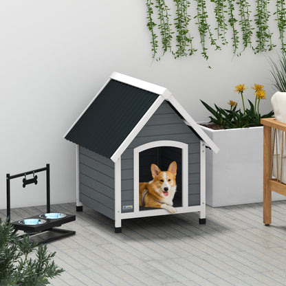 Dog Kennel Outdoor Dog House w/ Removable Floor, for Medium Dogs