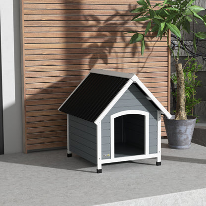 Dog Kennel Outdoor Dog House w/ Removable Floor, for Medium Dogs