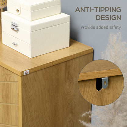 Vintage Storage Cabinet with Double Chevron Doors and Pine Wood Legs, Side Cabinet, Natural Wood Effect