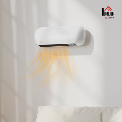 Ceramic Electric Heater 2000W with Fan, Wall Mounted, White