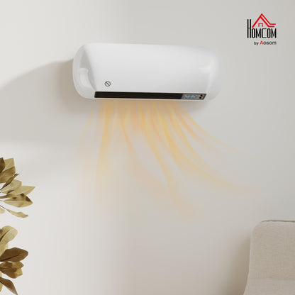 Ceramic Electric Heater 2000W with Fan, Wall Mounted, White