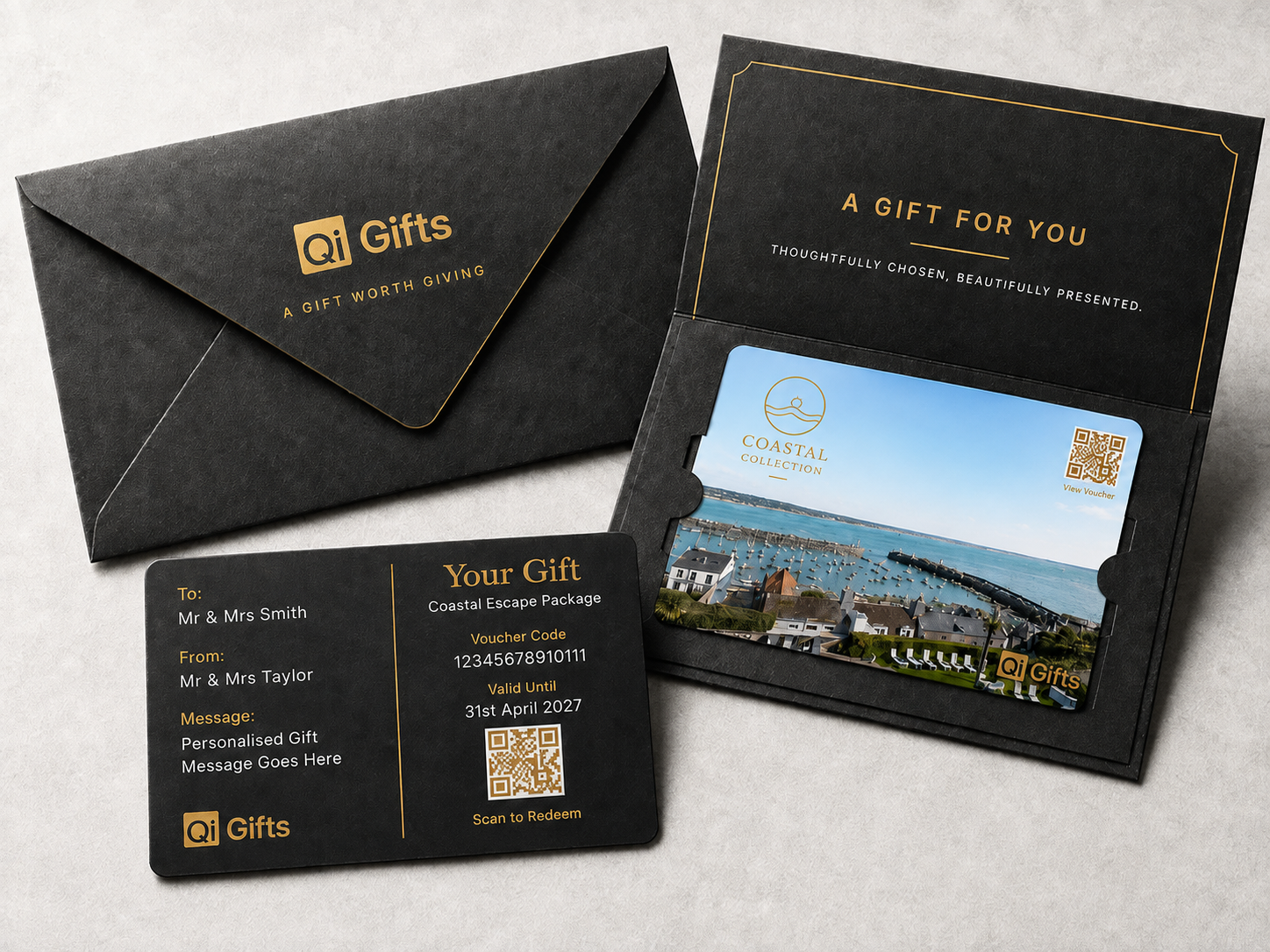 Premium physical gift card presentation
