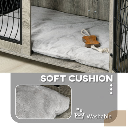 Dog Crate Furniture, 44.5" End Table for Extra Large Dogs w/ Cushion