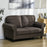 2 Seater Sofa for Living Room, with Nailhead Trim, Dark Brown