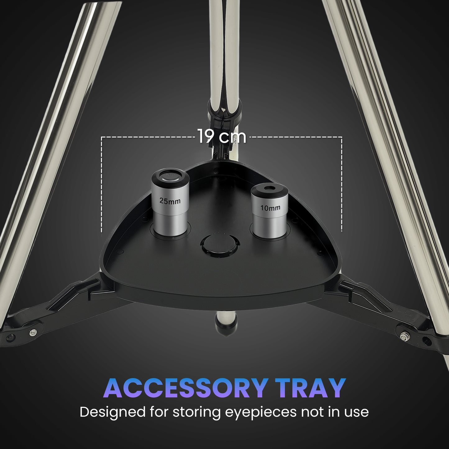 Refractor Astronomy Telescope with 80 mm Aperture, Carry Bag, White