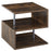 Coffee End Table S shape 2 Tier Storage Shelves Organizer Versatile Home office furniture (Natural)