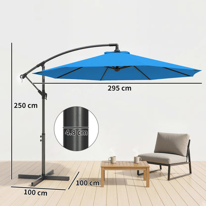 3(m) Banana Parasol Cantilever Umbrella Garden