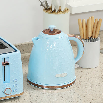 1.7L Kettle and Toaster Set with Defrost Reheat and Crumb Tray