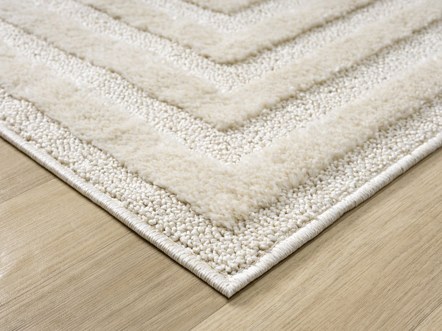 Isabella Living Room Area Rugs - Embossed Geometric Rectangle Design