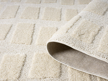 Isabella Living Room Area Rugs - Embossed Cobble Design