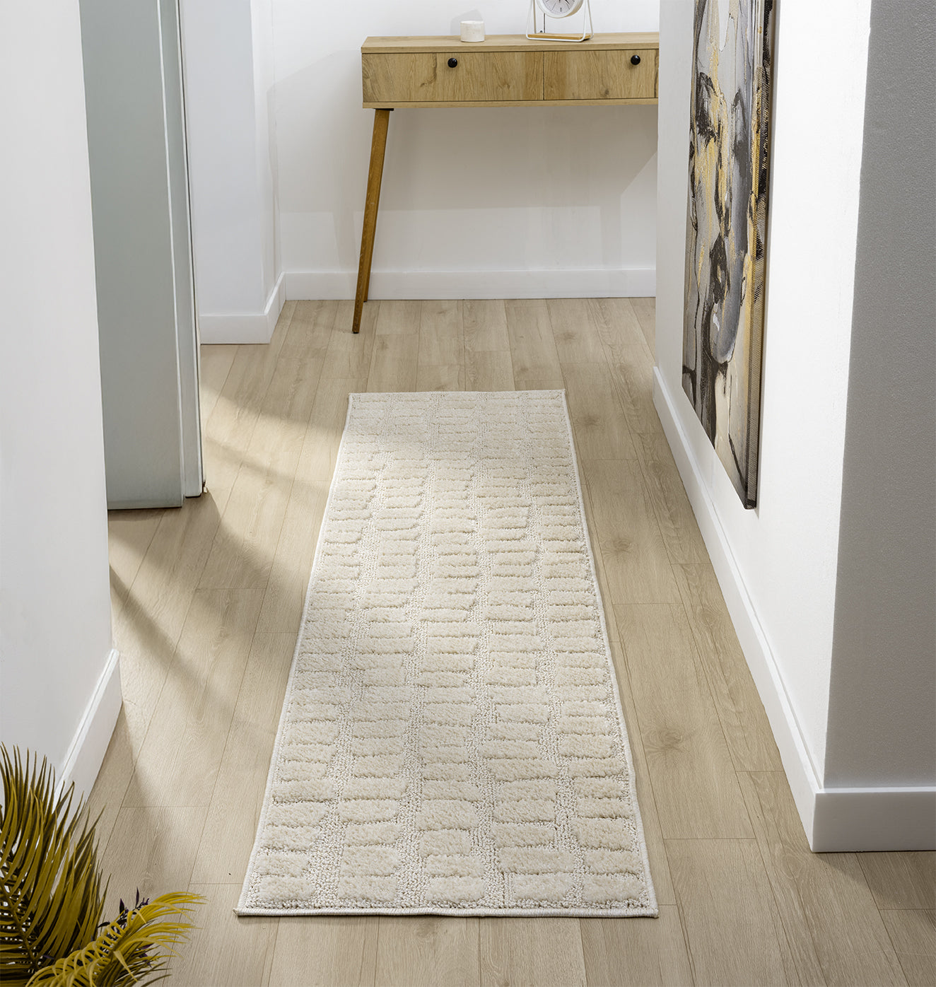 Isabella Living Room Area Rugs - Embossed Cobble Design