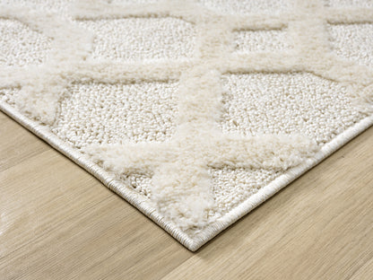 Isabella Living Room Area Rugs - Embossed Imperial Trellis Design