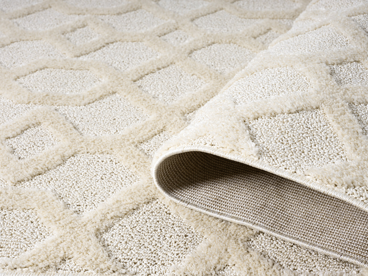 Isabella Living Room Area Rugs - Embossed Imperial Trellis Design