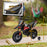 12V Kids Motorbike, Aprilia Licenced Kids Electric Motorbike with Training Wheels, Spring Suspension, LED Light, Music, USB, Kids Electric Bike for Boys Girls, Red