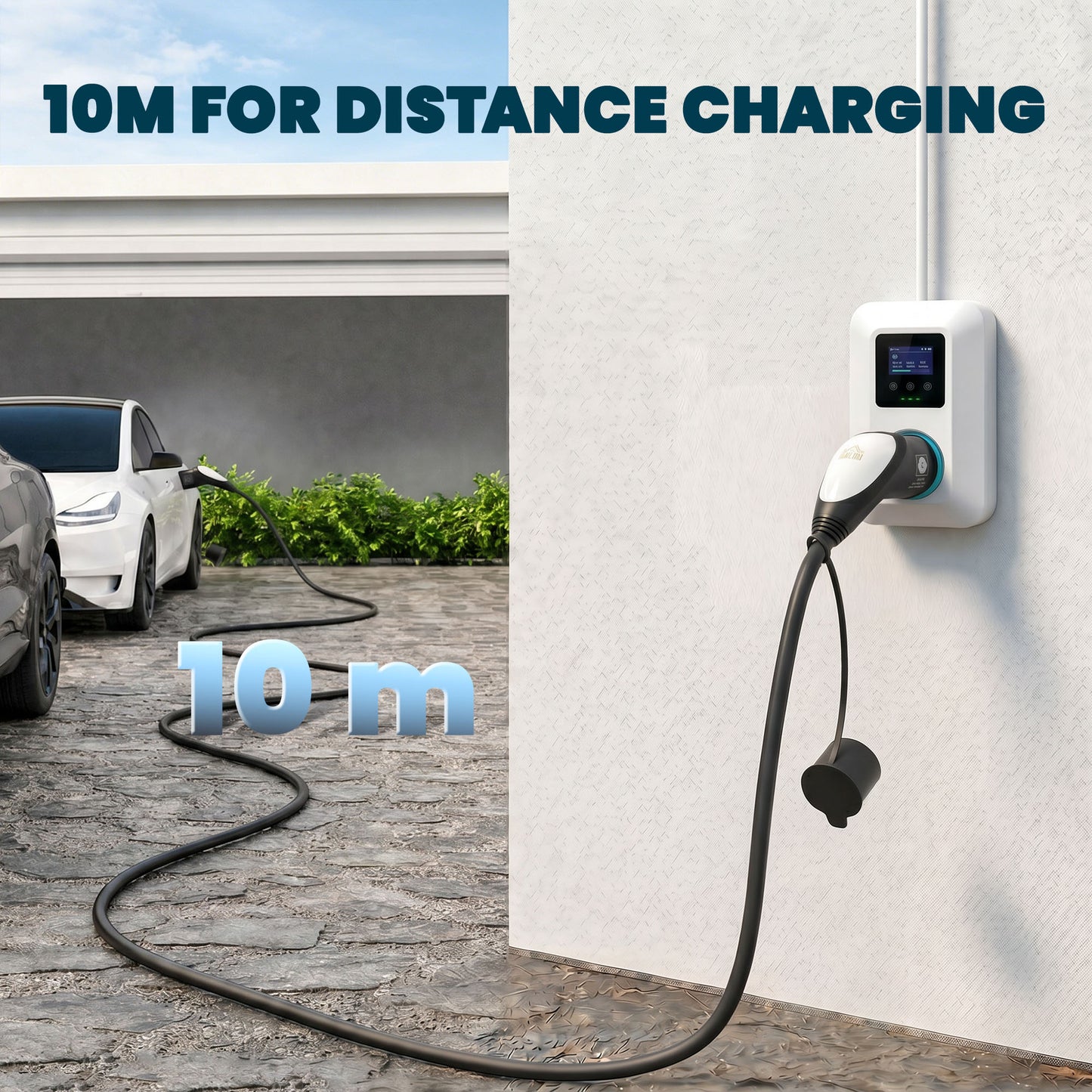 Type 2 EV Charging Cable, 7kW, 32A, Mode 3, 1-Phase, 10m