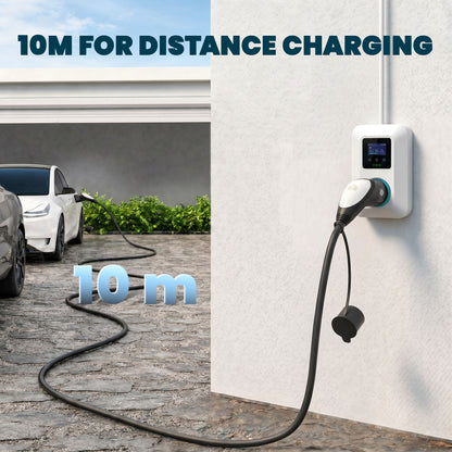 Type 2 EV Charging Cable, 7kW, 32A, Mode 3, 1-Phase, 10m