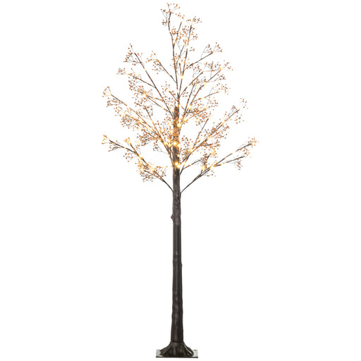 6ft Artificial Gypsophila Blossom Tree with 96 Warm White LED Light, Baby Breath Flowers for Home Party Wedding, Indoor and Outdoor Use