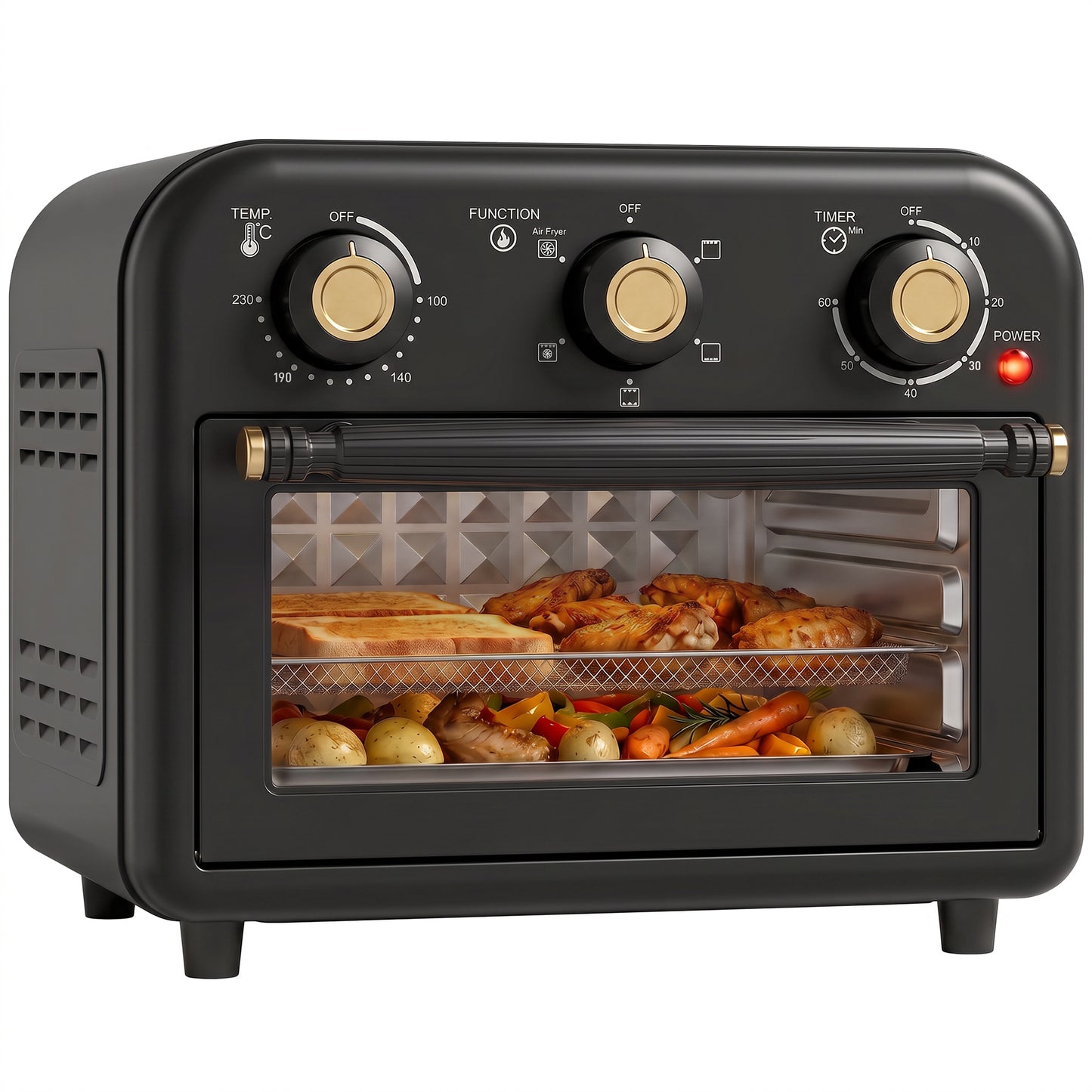 Air Fryer Oven, Convection Oven, 12 L, Black