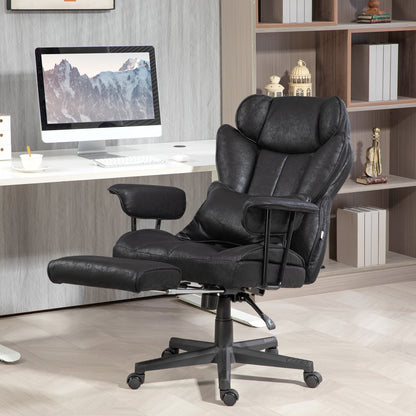Office Chair, Ergonomic Desk Chair with Foot Rest, Black