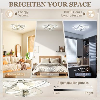 Ceiling Fan with Light and Remote & App Control LED Ceiling Fan Light