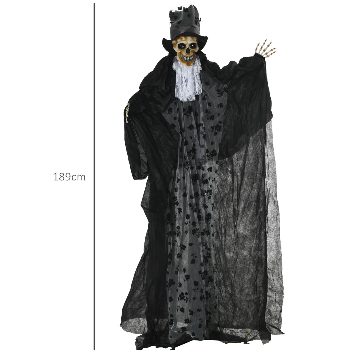 189cm Animated Prop Ghost Bridegroom, Indoor Halloween Decorations