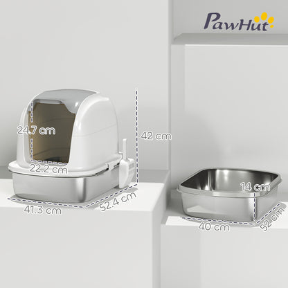 Stainless Steel Cat Litter Tray with Lid