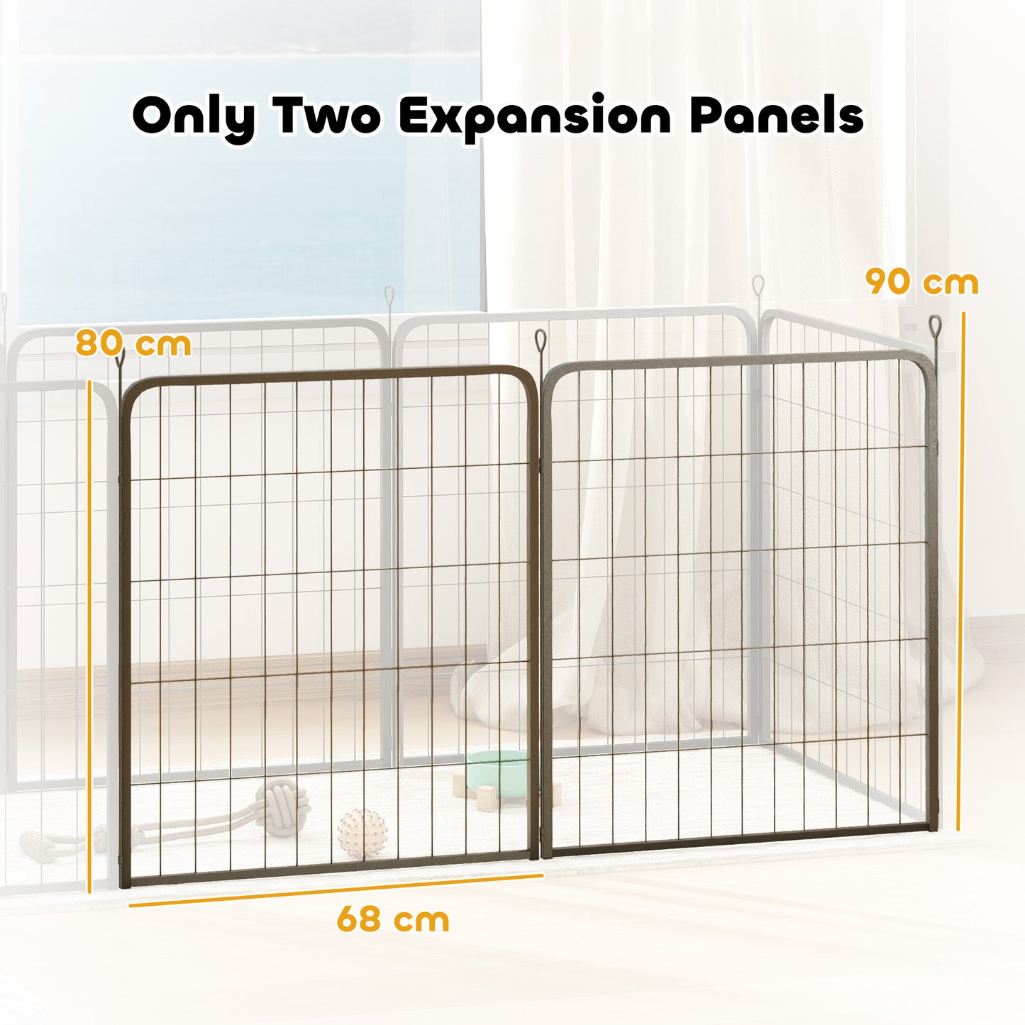 2 Piece Expansion Pack Dog Pen for 80cm High Animal Pen