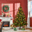 1.8m Prelit Christmas Tree Artificial Tree, Metal Stand-Green