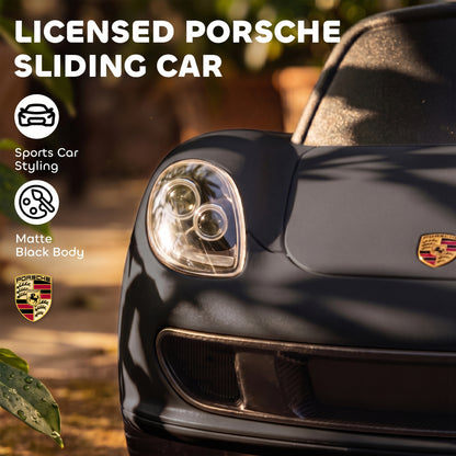 Ride on Car with Horn, Lights, Sound, Porsche Licensed, Matte Black